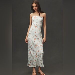 Floral Strapless Maxi Dress